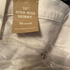NWT Madewell 10” high rise skinny w/magic pockets
